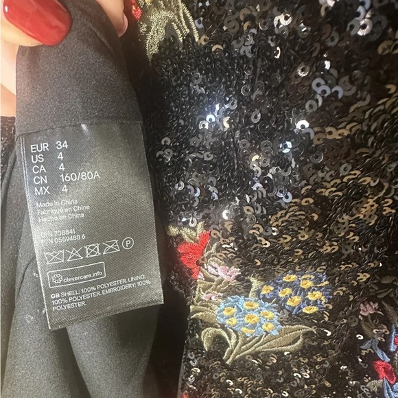 Rare Runway Erdem For H&M Floral Sequined Evening Dress ASO Celeb US 4 EU 34 - Picture 13 of 14